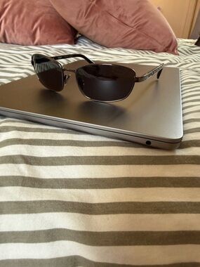 Quay Text Me Black Rectangular Sunglasses